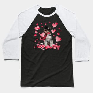 Standard Schnauzer Hearts Love Happy Valentine's Day Baseball T-Shirt